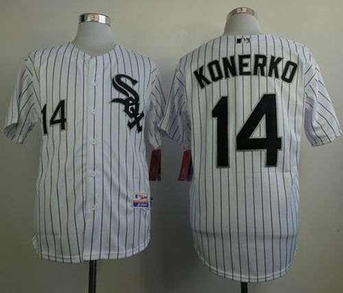 White Sox #14 Paul Konerko Stitched White MLB Jersey